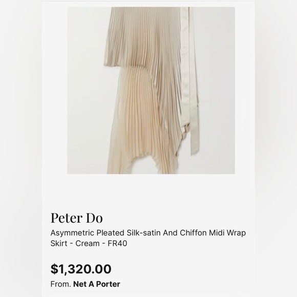 New- Peter Do - Asymmetric pleated wrap skirt Size 6 - Picture 2 of 12